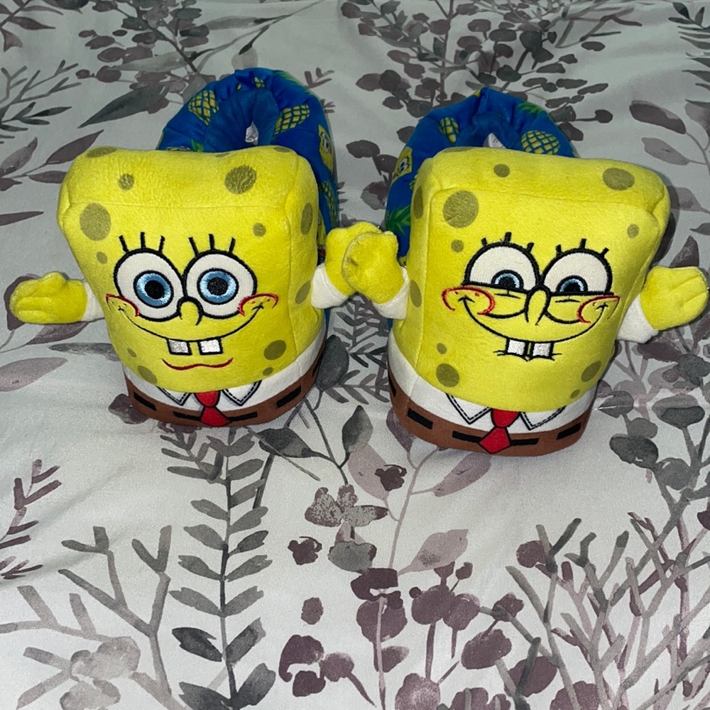 Nickelodeon SpongeBob SquarePants Yellow Blue Kids Slippers
